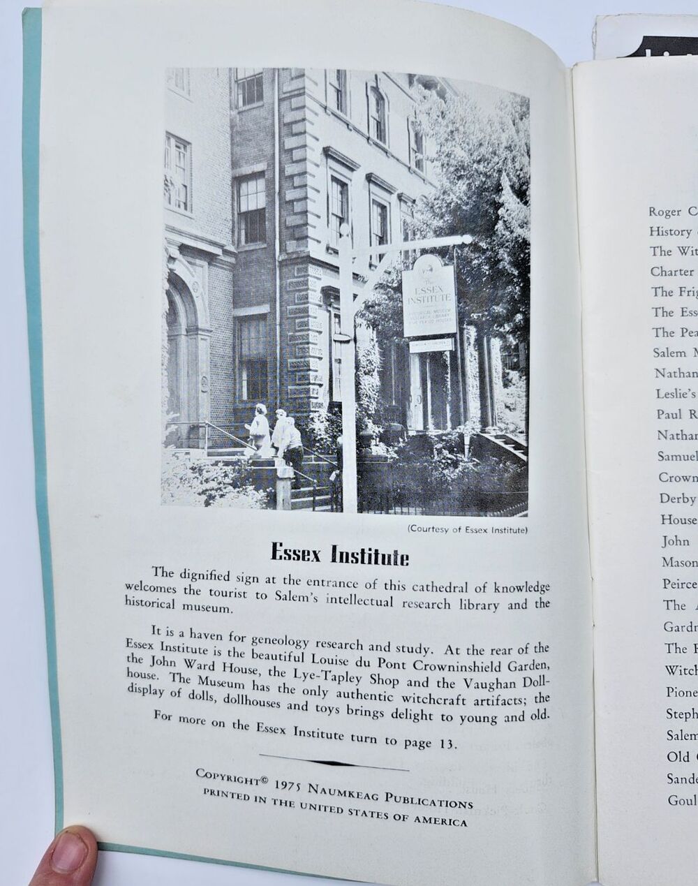VTG 1976 Salem MA Bicentennial Brochure Ephemera Lot Witch Museum Map Maritime - Picture 10 of 16